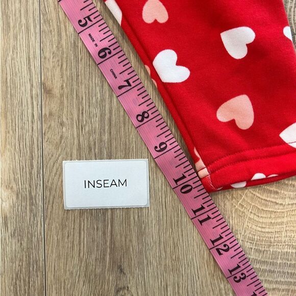 Carter’s Red Heart Print Fleece Lined Leggings Size 24M - Picture 5 of 7